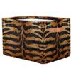 Aglebo Tiger Fur Storage Basket Foldable Storage Bins Fabric Organizer Basket with Handles Rectangle Closet Basket for Shelves Laundry Nursery Bedroom Basket, 15 x 11 x 9.5 in 2 Pack view 3