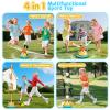 Birebebys Outdoor Toys for Kids 4-8, 4-in-1 Musical Jump Toy, Toss Ring & Baseball Game, Indside Outside Active Play Sports Toy for Toddlers Ages 3-5, for Boys Girls 3 4 5 6 7 8 view 4