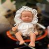 Abenduot 6inch Mini Palm Size Soft Full Body Silicone Reobrn Baby Doll Realistic Silicone Miniature Anatomically Correct Girl Doll - White view 1