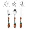 Southwest Canyons Diamon Portable And Lightweight Gourd Handle Knife Fork Spoon Three Piece Set view 3