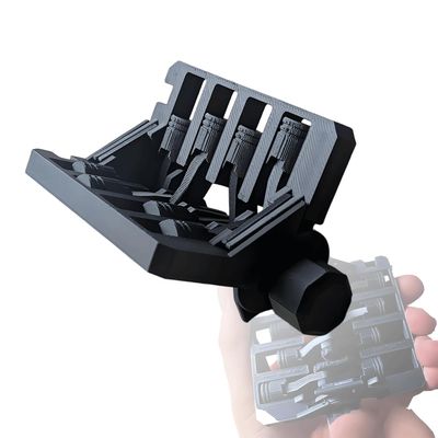 3D Printed Engine Fidget Toy, Mini V8 Engine Fidget with Hand Crank, Small Engine Model Desk Gadget, Mechanical Stress Relief Spinner for Office, Home, or Gift (Single Body)