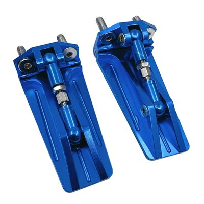 1Pair RC Boat Trim Tab Metal CNC Trim Flaps 60mmx30mm for RC Speed Boat Racing Oval Vee TRAXXAS Spartan SR DIY Upgrade Parts (Blue)