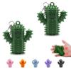 2 PCS Little Ouchies Pain FidgetSilicone Cactus Stim Tools for Adults, Sensory Pain Stim Fidget Toy, Spiky Grippy Stim Keychain, Anxiety Relief Items Fidget, Fun Gift for Friends and Family (Green) view 1