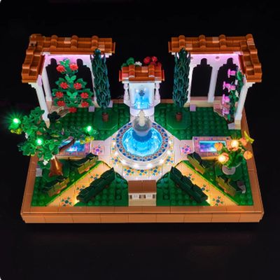 LED Lighting Kit Compatible with Lego10359 Spanish Fountain Garden Series LED Light Set (Model Kit Not Included - Lighting Components Only) (Remote Control Version)
