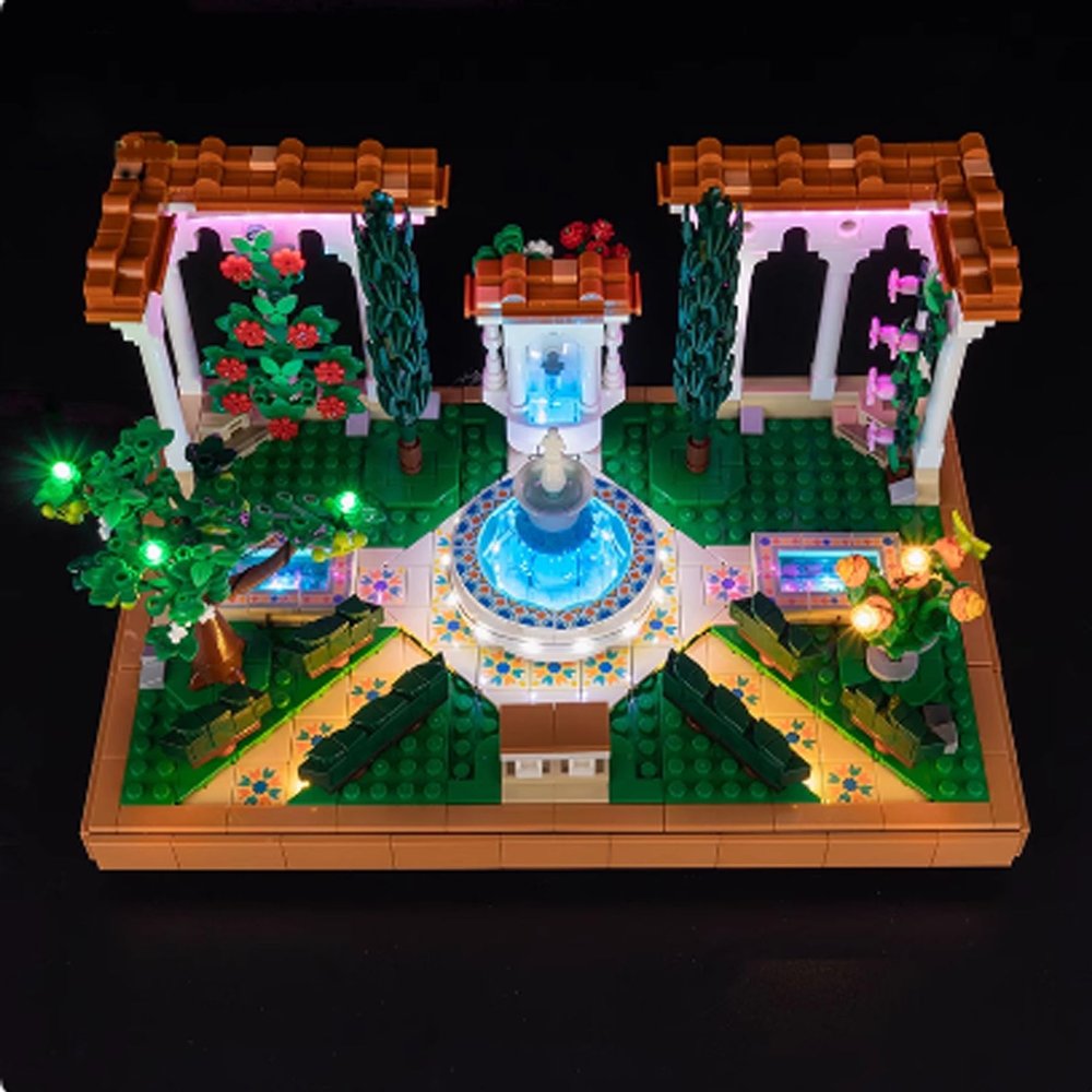 LED Lighting Kit Compatible with Lego10359 Spanish Fountain Garden Series LED Light Set (Model Kit Not Included - Lighting Components Only) (Remote Control Version)