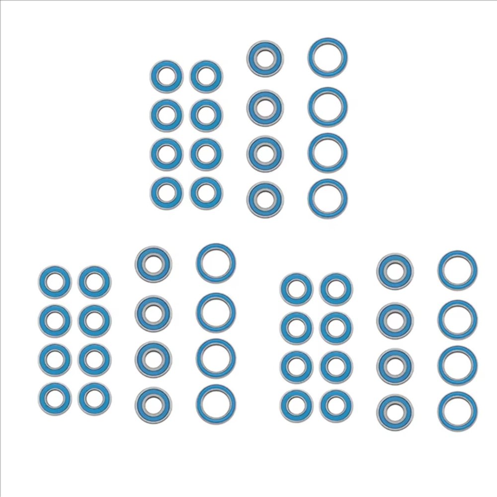 Compatible with Tamiya for TT-02 TT-02D 1/10 Remote Control Car Upgrades Parts Accessories 48PCS Sealed Ball Bearing Kit RC Car Accessories