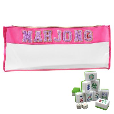 Mahjong Tile Bag - Zippered Storage Case, Portable Lightweight Design, Organizer Pouch | Business, Studio, Home, Travel, Adults, Teens, Gatherings, Camping, Picnic, Game Night Accessories
