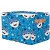Aglebo Star Cartoon Shark Storage Basket Foldable Storage Bins Fabric Organizer Basket with Handles Rectangle Closet Basket for Shelves Laundry Nursery Bedroom Basket, 15 x 11 x 9.5 in 2 Pack view 3