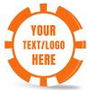 11.5 Grams Personalized Clay Poker Chips | Custom Poker Chips with Logo, Text|Double-Sided Full-Color Printing|Bar Tokens, Golf Markers,Party Games,Casino Night (Orange) view 1