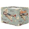 Aglebo Airplanes Clouds Storage Basket Foldable Storage Bins Fabric Organizer Basket with Handles Rectangle Closet Basket for Shelves Laundry Nursery Bedroom Basket, 15 x 11 x 9.5 in 2 Pack view 3
