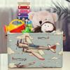 Aglebo Airplanes Clouds Storage Basket Foldable Storage Bins Fabric Organizer Basket with Handles Rectangle Closet Basket for Shelves Laundry Nursery Bedroom Basket, 15 x 11 x 9.5 in 2 Pack view 4
