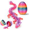 3D Printed Dragon Eggs Animals Toys for Kids-Easter Basket Essentials Stocking Stuffers for Teen Girls Boys, 4PCS Mini Crystal Dragon Toys for Ages 8-13 Year Old, Christmas Birthday Funny Gifts view 4