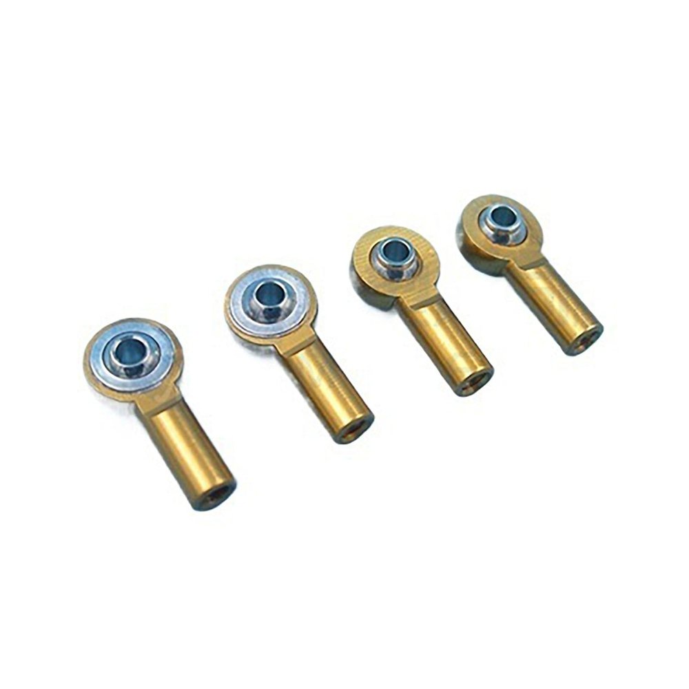 4PCS M2 Metal Ball Rod Ends for RC Models Pushrod Linkages Steering Suspension Connectors(Gold)