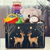 Aglebo Starry Sky Moose Tree Storage Basket Foldable Storage Bins Fabric Organizer Basket with Handles Rectangle Closet Basket for Shelves Laundry Nursery Bedroom Basket, 15 x 11 x 9.5 in 2 Pack view 4