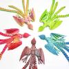 KXWDKJ 3D Printed Stuff 3D Printed Toy Phoenix Articulated for Home Office Executive Desk Decoration (Green Gold) view 2