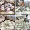 10/20/30/40/50/100Pcs Interlocking Carpet Tiles,12X 12in Plush Interlocking Foam Carpet Tiles, Thickened Soft Anti-Slip Puzzle Area Rug Playmat,Navy Blue + White,10pcs view 2