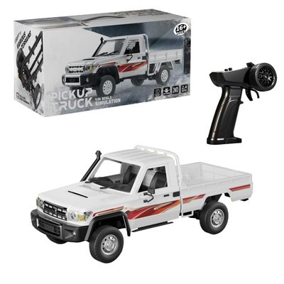 BICRKTOMXY RC Pickup Truck, 1/14 Scale 2.4G All Terrains Full-Proportional RC Climbing Car with Led Headlights, Independent Suspension and Adjustable Gear Settings, Gifts for Adults (RTR Version)
