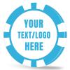 11.5 Grams Personalized Clay Poker Chips | Custom Poker Chips with Logo, Text|Double-Sided Full-Color Printing|Bar Tokens, Golf Markers,Party Games,Casino Night (DLight Blue) view 1