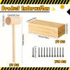 Realspring 4 Set Wooden Hammer Toys Kids Hammer Pounding Toy 8+ Year Old Carpentry Workbench Toys for Construction Birthday Party Supplies Montessori Education Boys and Girls Gift view 2