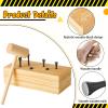 Realspring 4 Set Wooden Hammer Toys Kids Hammer Pounding Toy 8+ Year Old Carpentry Workbench Toys for Construction Birthday Party Supplies Montessori Education Boys and Girls Gift view 3