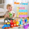 Animal Montessori Learning Toys for 2 3 4 5 Year Old Kids, Toddler Animals Train Locks & Keys Matching Toys Counting & Sorting Trains Set, Preschool Toy Boys Girls Christmas Birthday Gifts Age 2-4 3-5 view 2