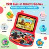 VOLGUARD II Kids Handheld Game Console with 220 Preloaded Retro Video Games, 3.5'' IPS Screen Adjustable Brightness & Volume, Portable Hand Held Game Player Toy for Travel, Ideal Christmas RED view 2