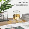 3.9 In D X 4.7 In H Coin Bank Jars, Change Bank Plastic Jars, 4 Packs Clear Coin Storage Jars With Slotted Lid Fit All Us For, Raffle Tickets view 4