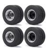 Rc Car Wheel Rim Tire for Tamiya 4 Pcs Rear Wheel Rim Hub and Rubber Tires Kit for 1/14th rc Cars Tractor Truck Trailer Cargo Wheels Parts view 1