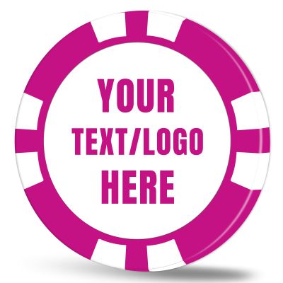 11.5 Grams Personalized Clay Poker Chips | Custom Poker Chips with Logo, Text|Double-Sided Full-Color Printing|Bar Tokens, Golf Markers,Party Games,Casino Night (D, Rose Red)
