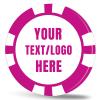 11.5 Grams Personalized Clay Poker Chips | Custom Poker Chips with Logo, Text|Double-Sided Full-Color Printing|Bar Tokens, Golf Markers,Party Games,Casino Night (D, Rose Red) view 1