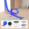 16FT Flexible Race Track with 4 Cars - DIY Car Ramp Track for Jumps, Loops, Ramps - Portable Roll-Up Dual Racetrack for Indoor Outdoor Play, Ages 3+ (Blue) view 2