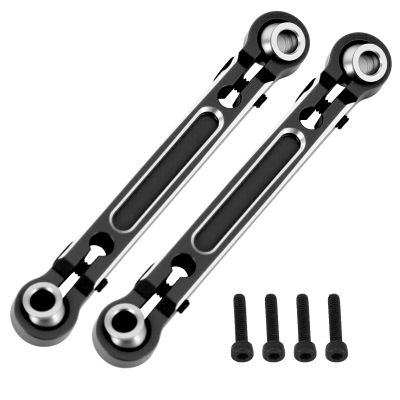 Aluminum Alloy Steering Links Upgrade Parts for Arrma 1/14 Typhon Grom 1/18 Granite Grom,Replace#ARA340208 (Black)