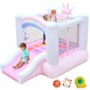 Bestsun Inflatable Bounce House for Kids, 104" X 72" X 71" Bouncy Castle for Ages 3-8, Bouncer with Slide, Jumping Area, Basketball Hoop, Twister Game, Blower Included view 1