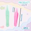 6Pcs Infant Baby Nose Picker, Mini Baby Nose Pickers Tool Baby Cleaner Clips, and Baby Nose Picker Tools Cleaning Tweezer with Plastic Round-Head Baby Ear Nose Navel view 2