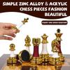 15-Inch Large Chess Set for Adults and Kids  Weighted Zinc Alloy & Acrylic Chess Pieces with Wooden Chess Board, Premium Classic Board Game for Home, Office, Family Game Night & Gifts view 3