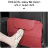 SGLEULRC 2 PCS Car Seat Kick Mat for Mitsubishi Eclipse Cross 2018-2024, Leather Rear Seat Back Protectors Kick Pads with Storage Bag Against Dirty Shoes Scratches Interior Accessories,Black view 4