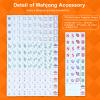 Arrowbash 160 Pcs American Mahjong Set 1.2 Inch 160 Mahjong Tiles Set with Orange Back Melamine Hand Carved Pattern for Adult Mah Jong Tabletop Games Mah Jong Lover Beginners Tiles Only view 3