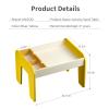 UNICOO 5-in-1 Kids Sand & Activity Table with Play Sand, Molds & Building Blocks | Sensory Play Table, Study Desk & Storage for Toddlers | Kids Summer Indoor & Outdoor Games (Yellow) view 2