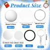 Tondiamo 100 Sets 58 mm/ 2.25 Inch Button Maker Keychains Supplies Metal Button Badge Sets Including Metal Shell, Plastic Film, Backing Parts, Keychain for Maker Machine DIY Gifts (Mirror) view 2