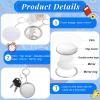 Tondiamo 100 Sets 58 mm/ 2.25 Inch Button Maker Keychains Supplies Metal Button Badge Sets Including Metal Shell, Plastic Film, Backing Parts, Keychain for Maker Machine DIY Gifts (Mirror) view 3