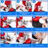 Tondiamo 100 Sets 58 mm/ 2.25 Inch Button Maker Keychains Supplies Metal Button Badge Sets Including Metal Shell, Plastic Film, Backing Parts, Keychain for Maker Machine DIY Gifts (Mirror) view 4