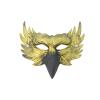 Half Face Bird Mask,Funny Eagle Owl Eyes Mask Fancy Dress for Halloween Carnival Costume Party,Bird Cosplay Costume (Gold) view 1
