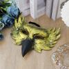 Half Face Bird Mask,Funny Eagle Owl Eyes Mask Fancy Dress for Halloween Carnival Costume Party,Bird Cosplay Costume (Gold) view 2