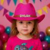 Feraurae Personalized Toddler Cowgirl Hat Age 2-4 Custom Name Rhinestone Cowboy Hat for Girls Boys Western Hats for Kids view 3
