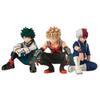 3pcs MHA Figurine Midoriya Izuku & Kacchan & Todoroki Shouto Statue, 10cm Sitting Pose MHA Figure Collectible Desktop Decoration Gifts view 1