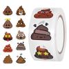 1000PCS Funny Poop Stickers Roll Poop Sticker 10 Styles Poops Party Favors Decorations Gifts Self Adhesive Stickers Decals for Water Bottles Luggage Scrapbook Laptop Envelope Office Birthday view 1