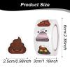 1000PCS Funny Poop Stickers Roll Poop Sticker 10 Styles Poops Party Favors Decorations Gifts Self Adhesive Stickers Decals for Water Bottles Luggage Scrapbook Laptop Envelope Office Birthday view 2