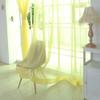 HooHero Yellow 50 Width Sheer Curtains Solid Colors Window Treatments Rod Pocket Top Style Window Panels for Kids Nursery Room Bedroom view 1