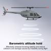 Authticar RC Helicopter, 1:42 Scale 4CH Bell206 RC Helicopter with 6 Axis Gyro Altitude Hold Optical Flow Positioning Brushless Motor One Key Takeoff Landing for Adults (Gray) view 4