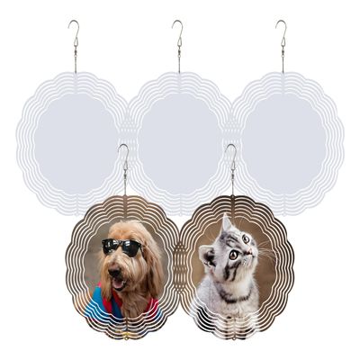 10 Pack 10 Inch Sublimation Wind Spinner Blanks Aluminum Wind Spinner Sublimation Blanks 10 Inch for Indoor and Outdoor Ornaments